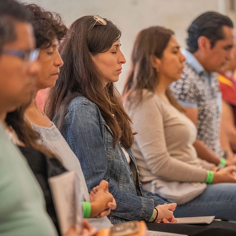 people meditating in the workplace in leeds